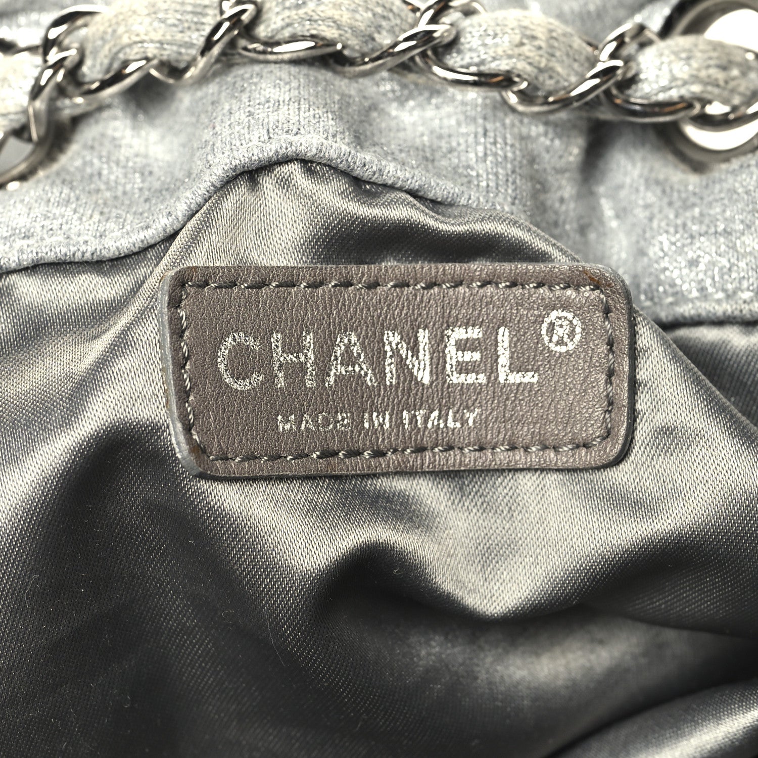 Chanel Jersey Melrose Cabas Grey 6 of 13