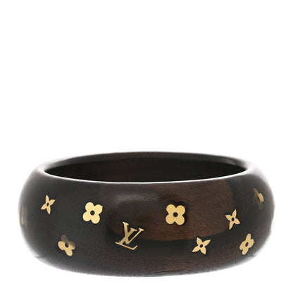 Louis Vuitton Tiger Wood Brass Wide Sylvania Bangle 3 of 3