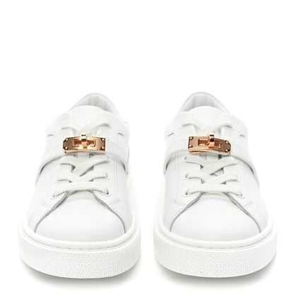Hermes Calfskin Day Sneakers 38 White 2 of 11