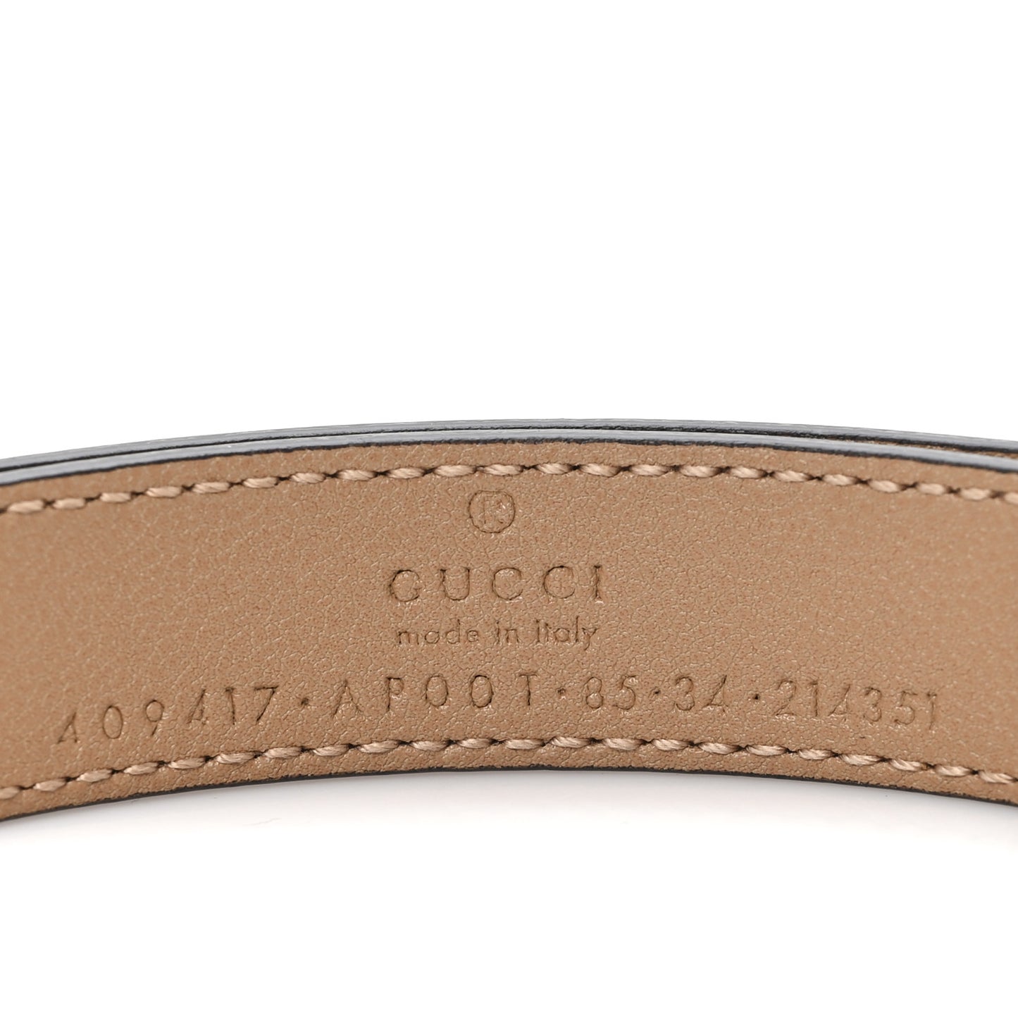 Moon Calfskin Double G 20mm Belt 85 34 Natural Tan