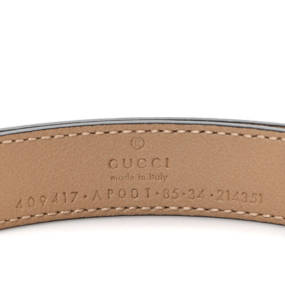 Gucci Moon Calfskin Double G 20mm Belt 85 34 Natural Tan 3 of 4