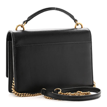 Saint Laurent Calfskin Monogram Sunset Chain Wallet Black 3 of 9