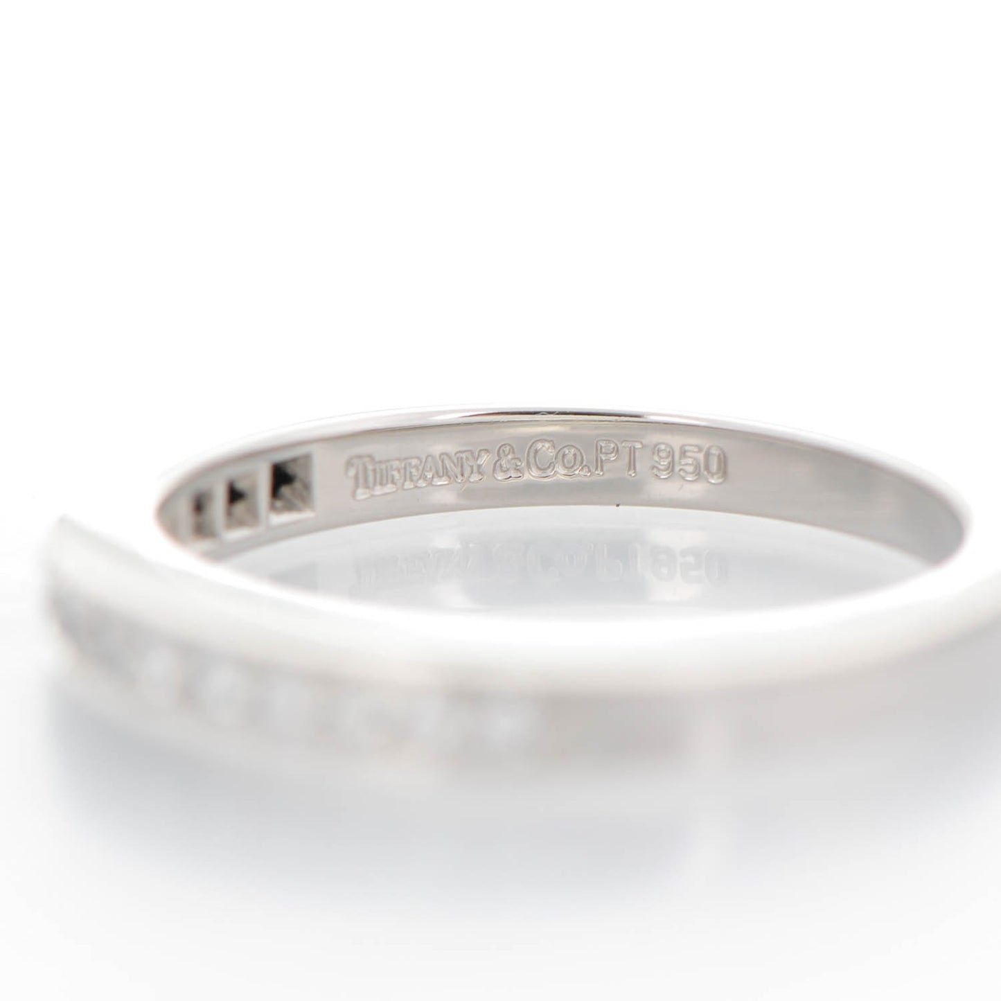 Platinum Diamond Half Circle Wedding Band Ring 6.25