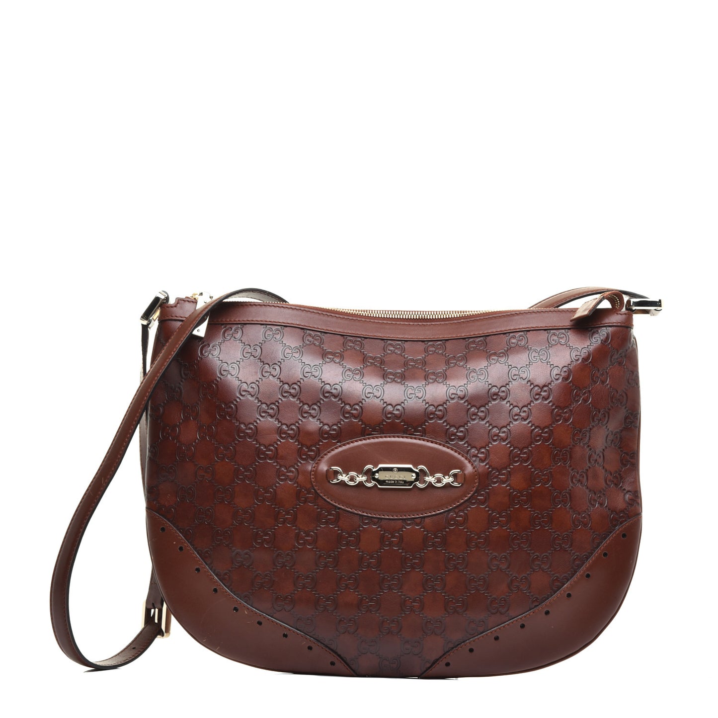 Guccissima Punch Shoulder Bag Brown