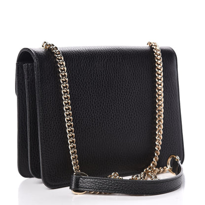 Gucci Dollar Calfskin Small Interlocking G Shoulder Bag Black 3 of 9