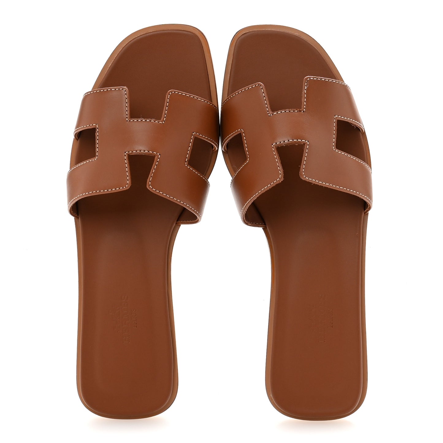 Box Calfskin Oran Sandals 37 Gold
