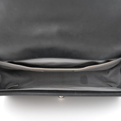 Chanel Calfskin Chevron Quilted Medium Boy Flap Black 5 of 12