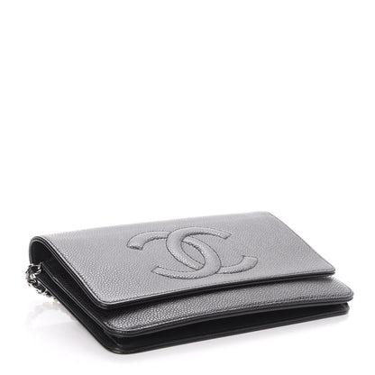 Chanel Caviar Timeless CC Wallet On Chain WOC Black 4 of 9