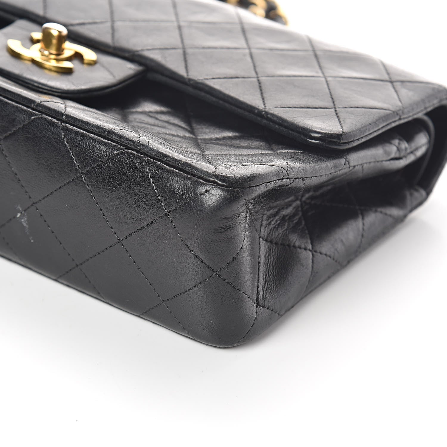 Chanel Lambskin Quilted Medium Double Flap Black 11 of 14