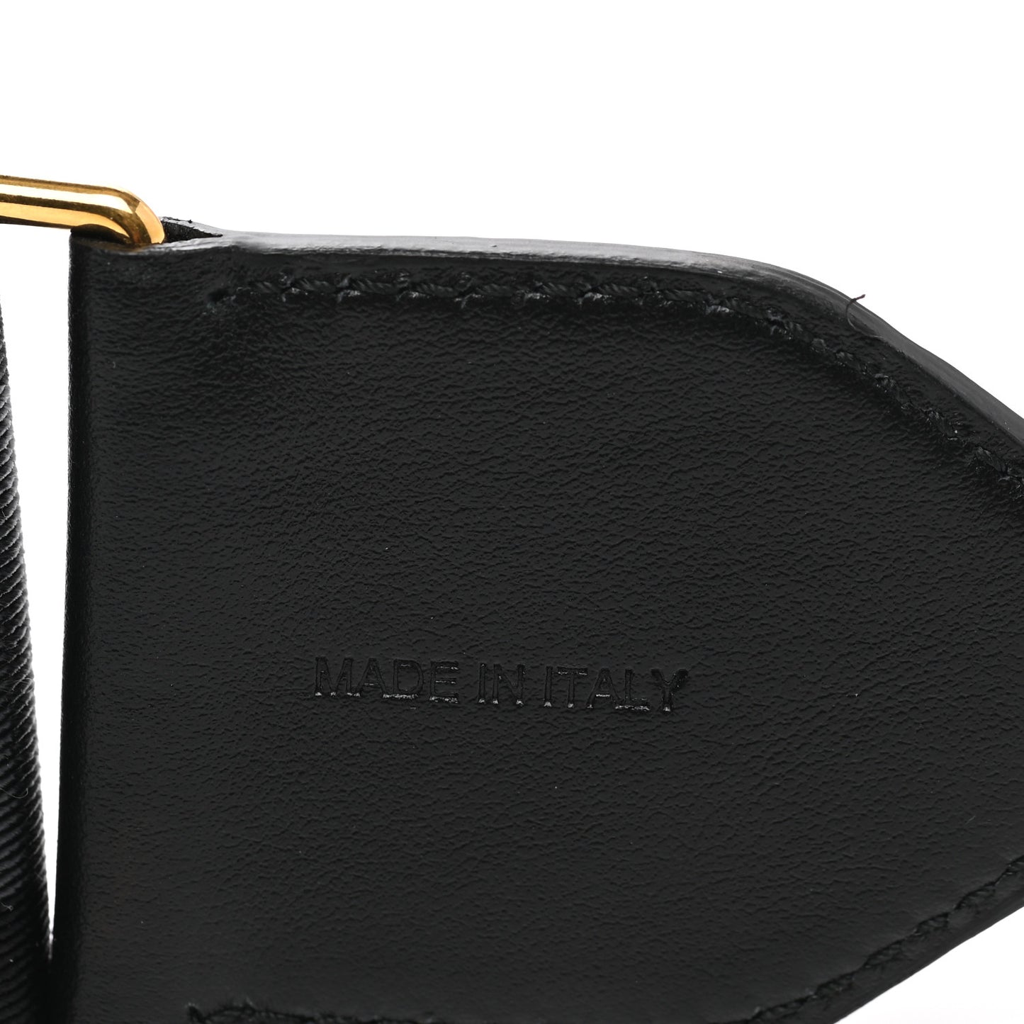 Vitello Daino Fabric Striped Shoulder Strap Black Grey