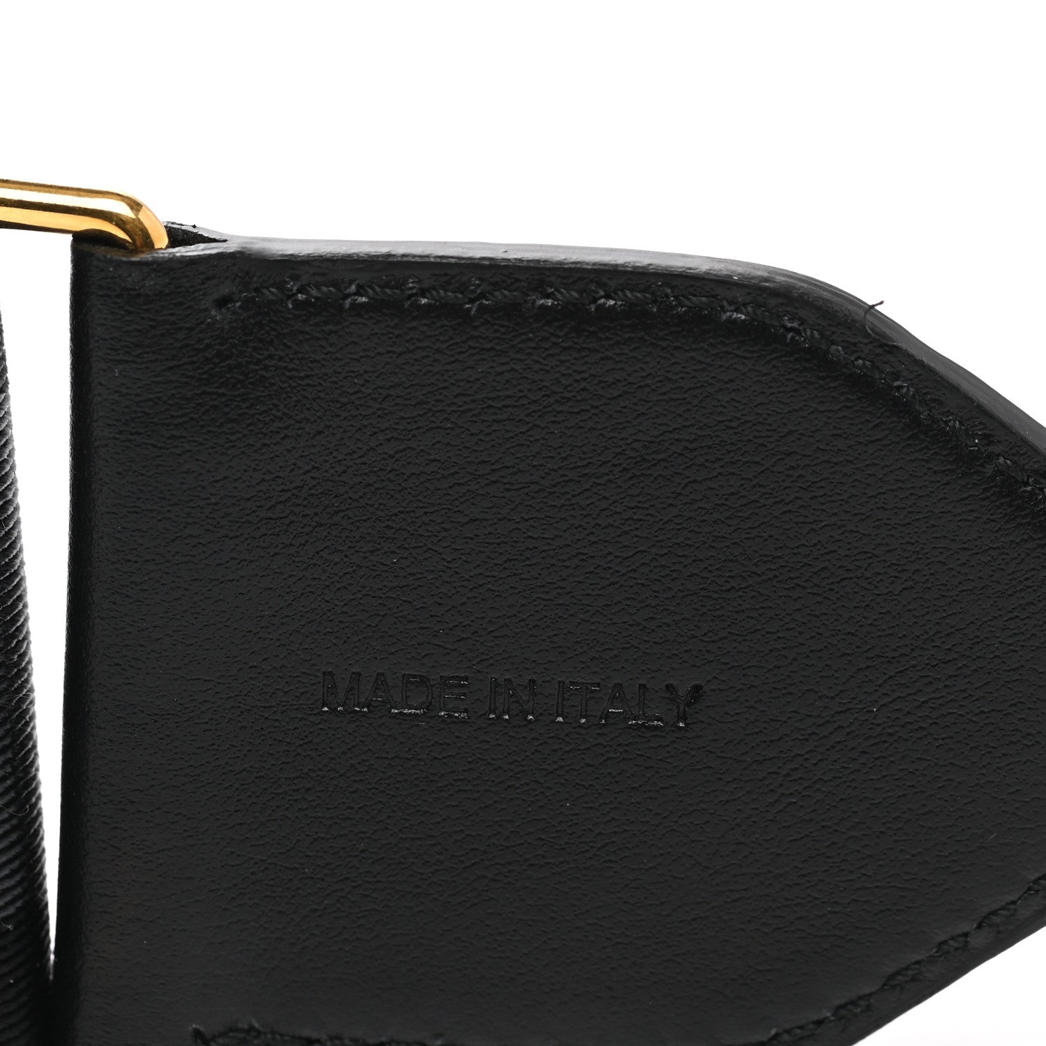 Prada Vitello Daino Fabric Striped Shoulder Strap Black Grey 4 of 6