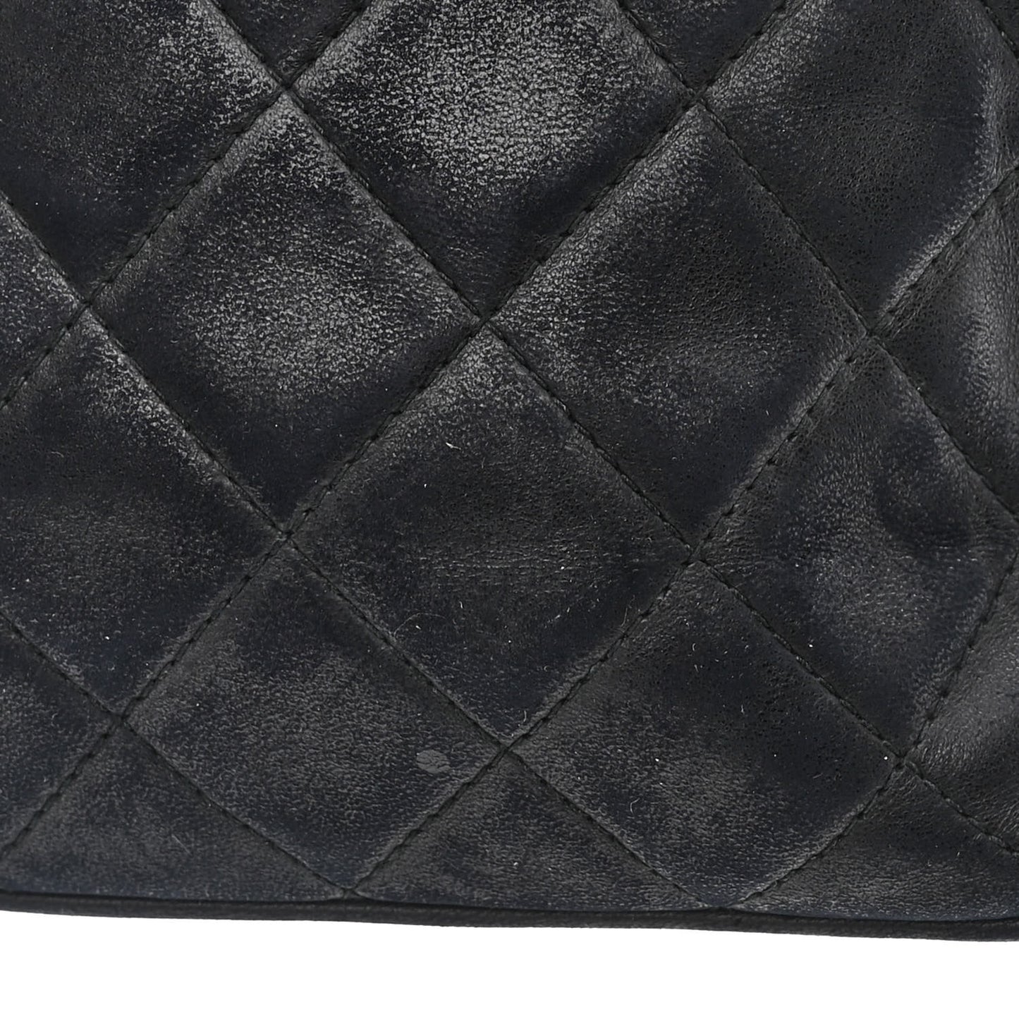Lambskin Quilted Tassel Camera Case Black