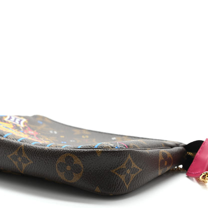 Louis Vuitton Monogram 2020 Christmas Animation Roller Coaster Mini Pochette Accessories Pivoine 9 of 9
