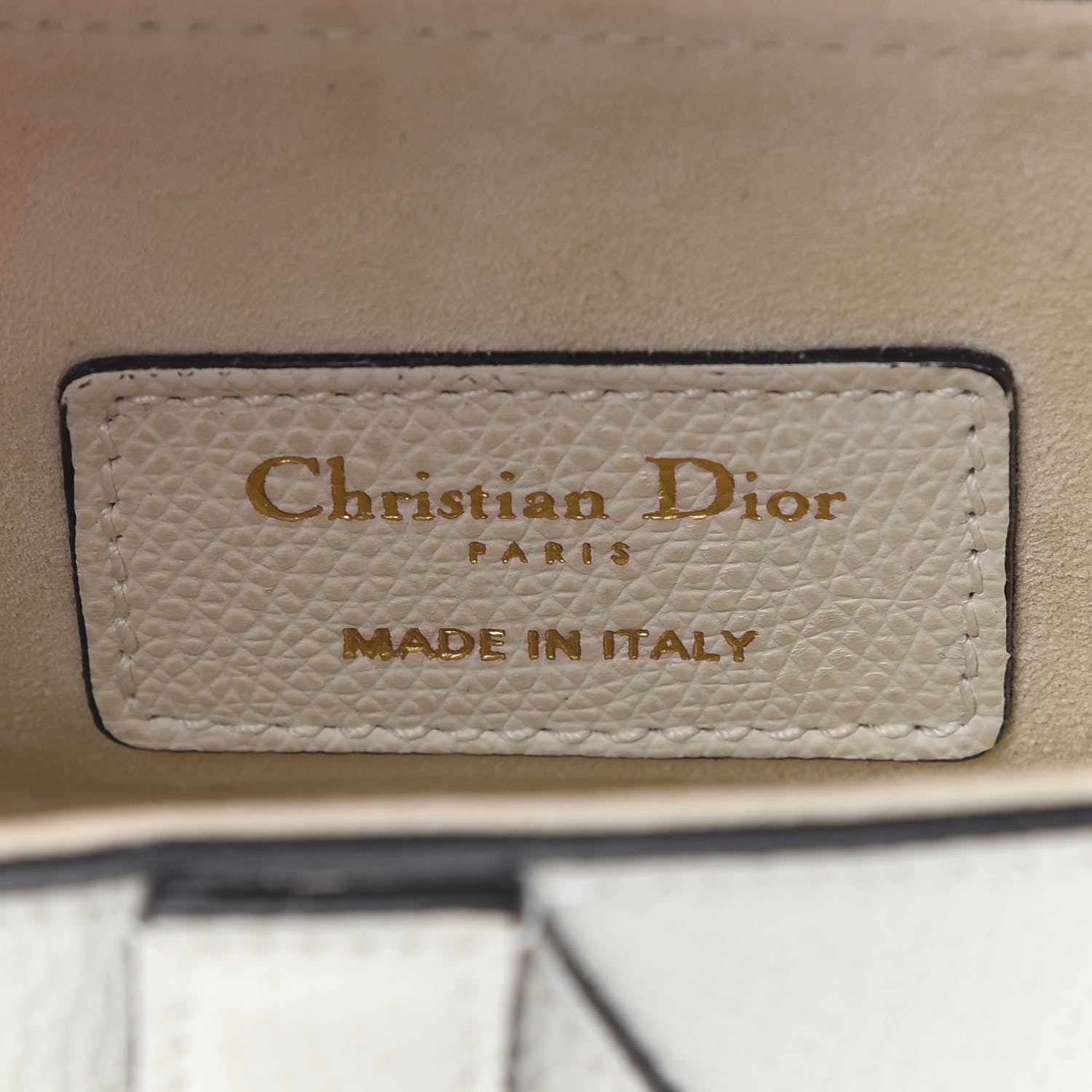 Christian Dior Grained Calfskin Mini Saddle Bag White 6 of 12