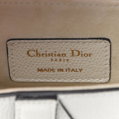 Christian Dior Grained Calfskin Mini Saddle Bag White 6 of 12