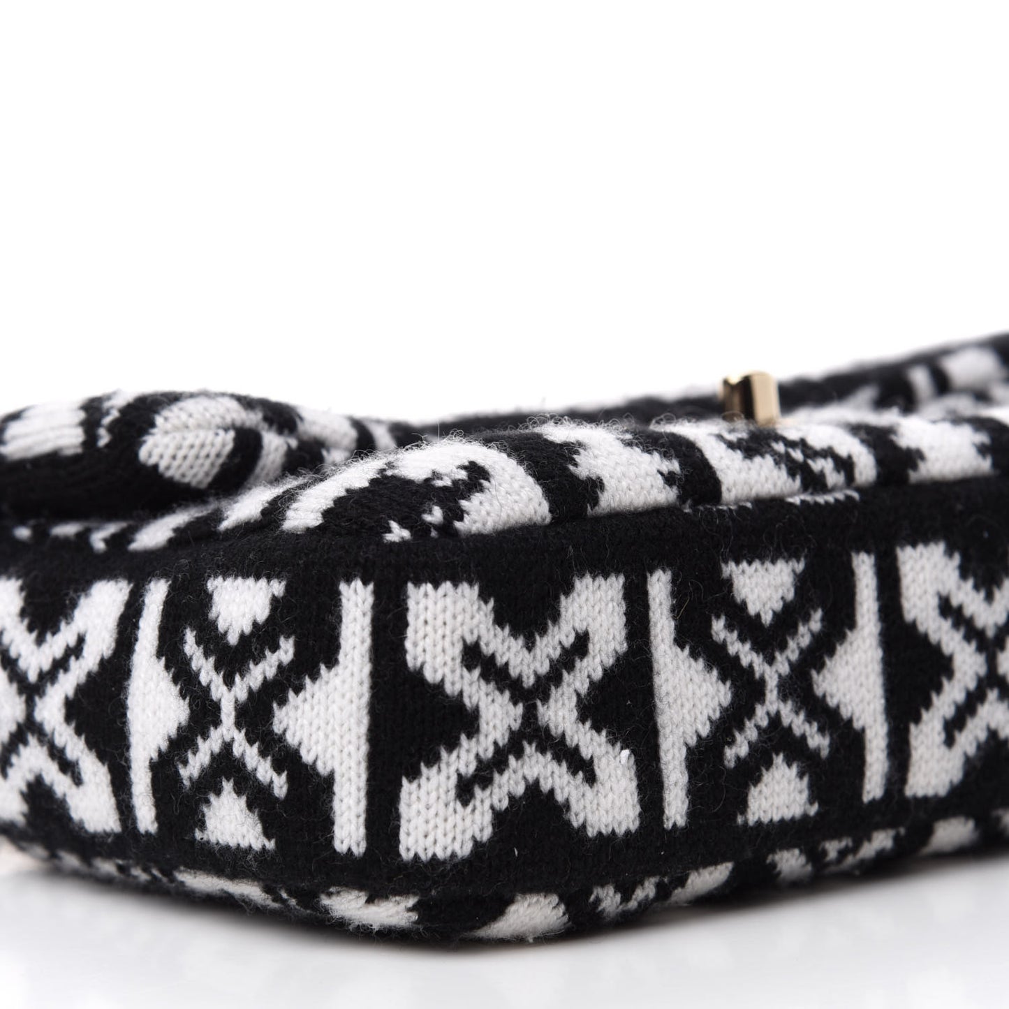 Cashmere Knit Coco Neige Flap Black White