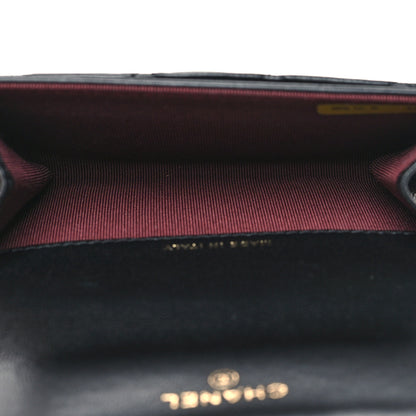 Chanel Lambskin Quilted Flap Card Holder Wallet Black 5 of 11