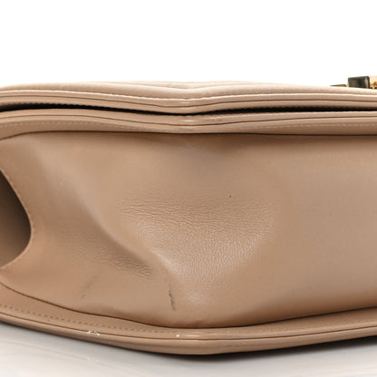 Chanel Calfskin Quilted Medium Boy Flap Beige 8 of 9