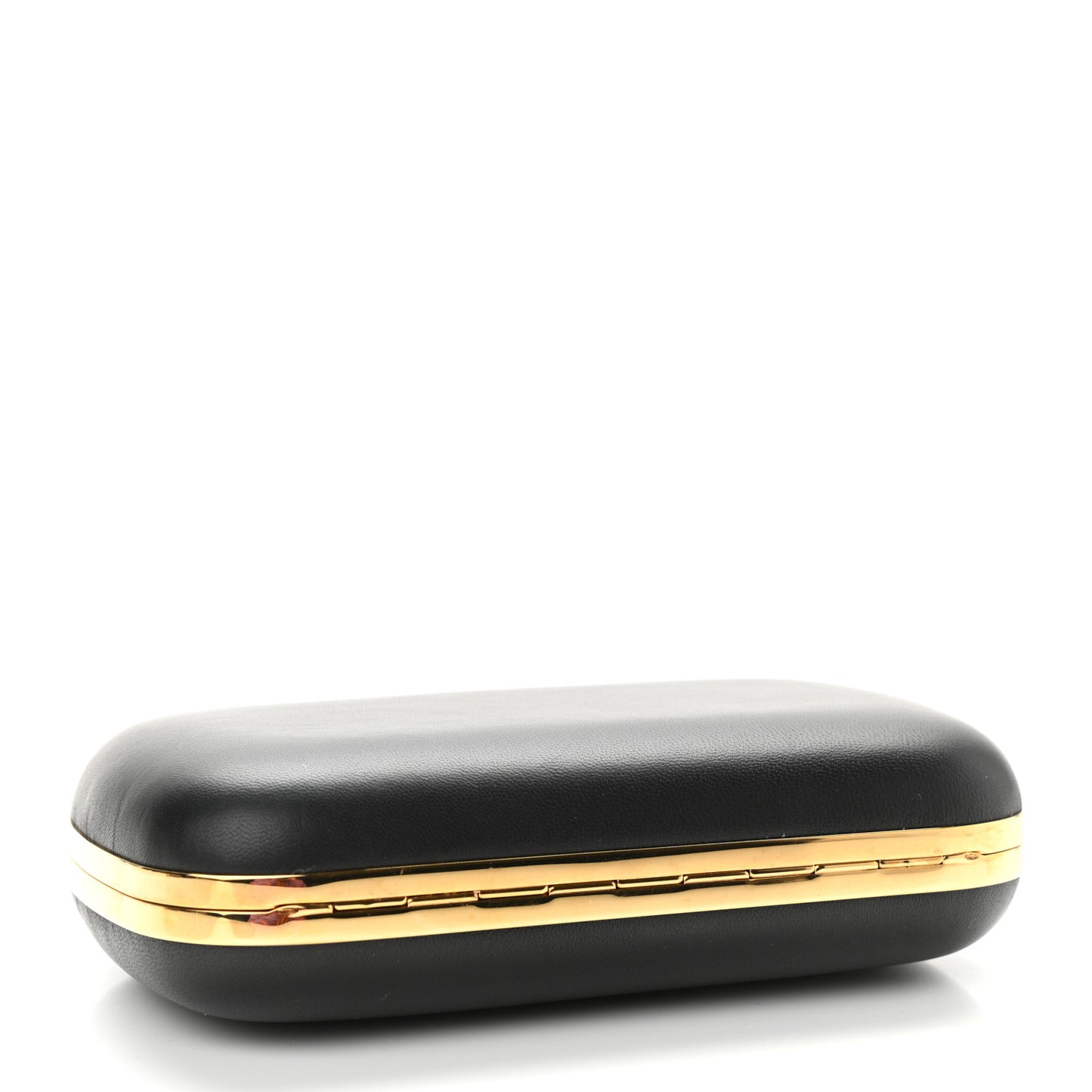 Nappa Skull Knuckle Duster Box Clutch Black