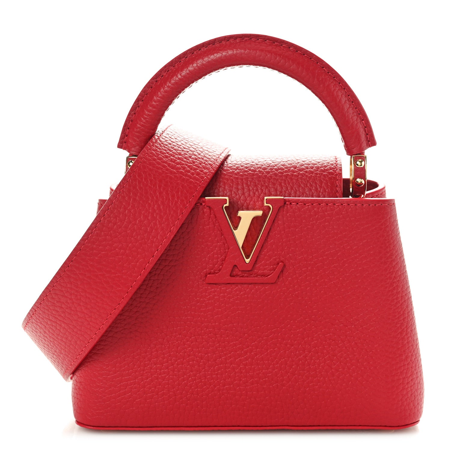 Louis Vuitton Taurillon Mini Capucines Scarlet 1 of 9
