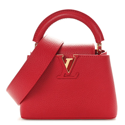 Louis Vuitton Taurillon Mini Capucines Scarlet 1 of 9