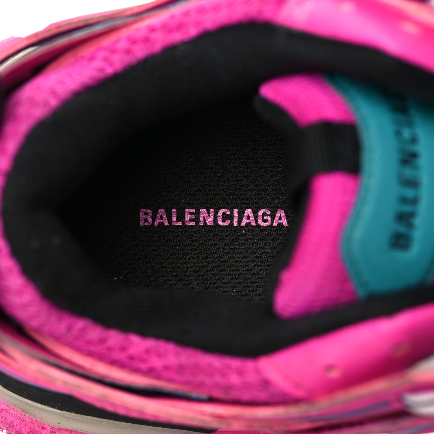 Balenciaga Mesh Fabric Womens Track Sneakers 37 Pink Black 7 of 13