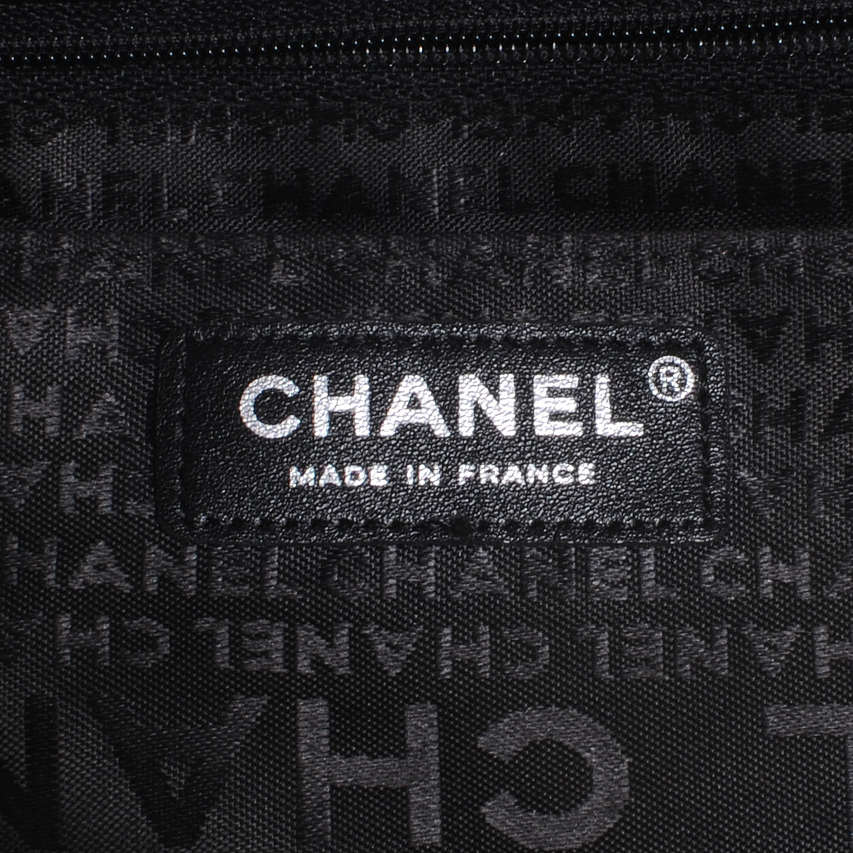 Patent Quilted Flap Bag Black