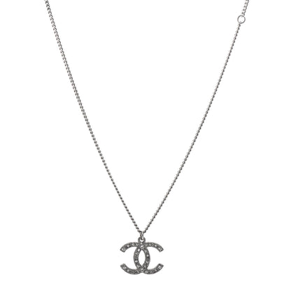 Chanel Crystal Timeless CC Necklace Ruthenium 1 of 4