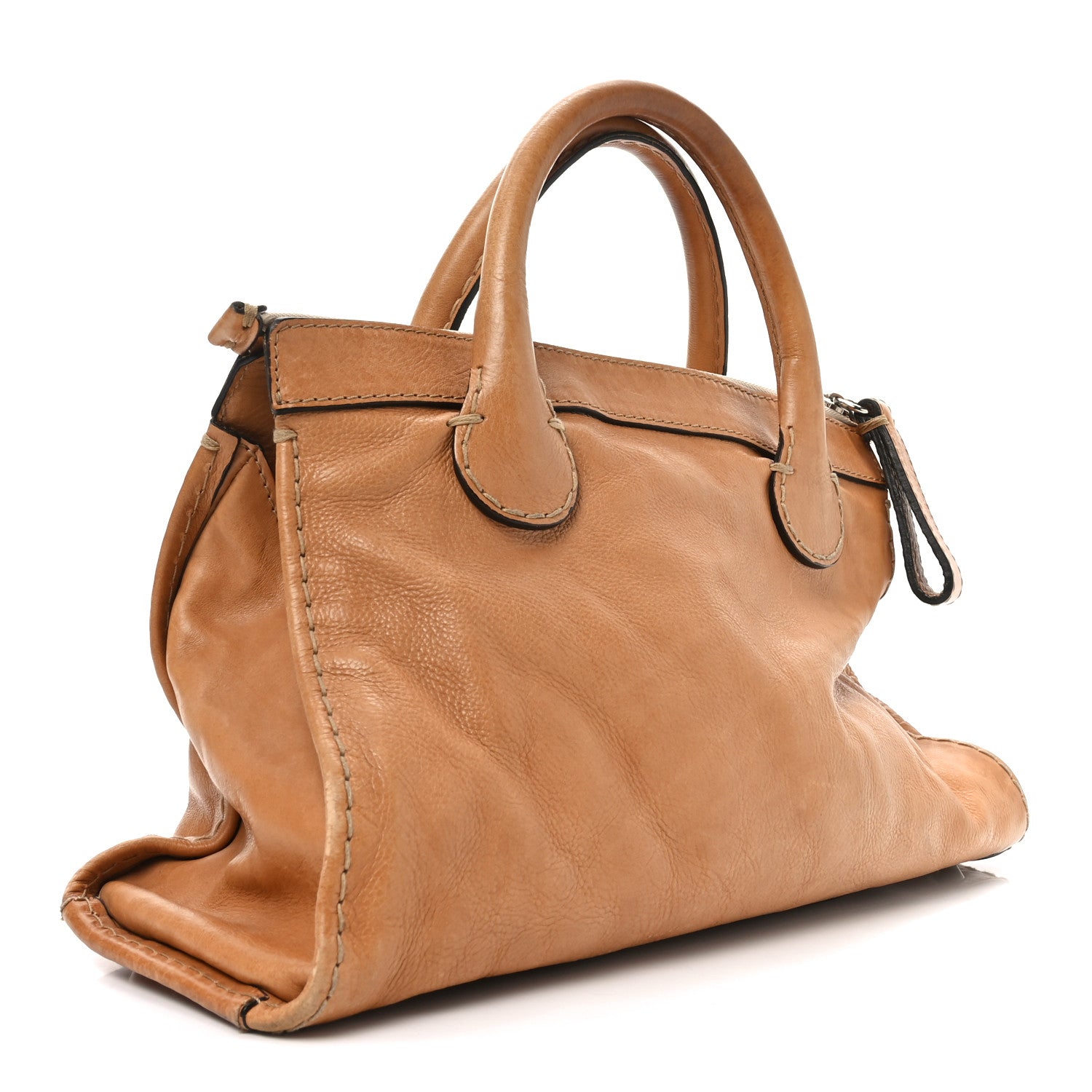 Chloe Calfskin Edith Satchel Beige 3 of 10