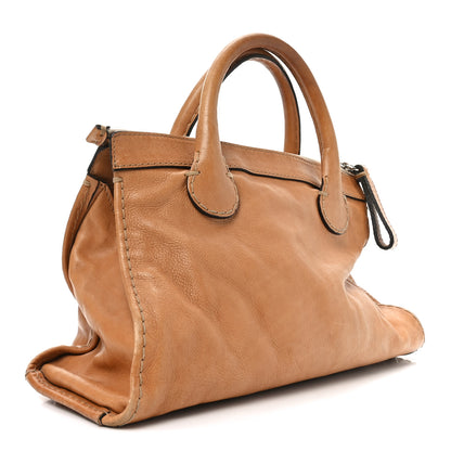 Chloe Calfskin Edith Satchel Beige 3 of 10
