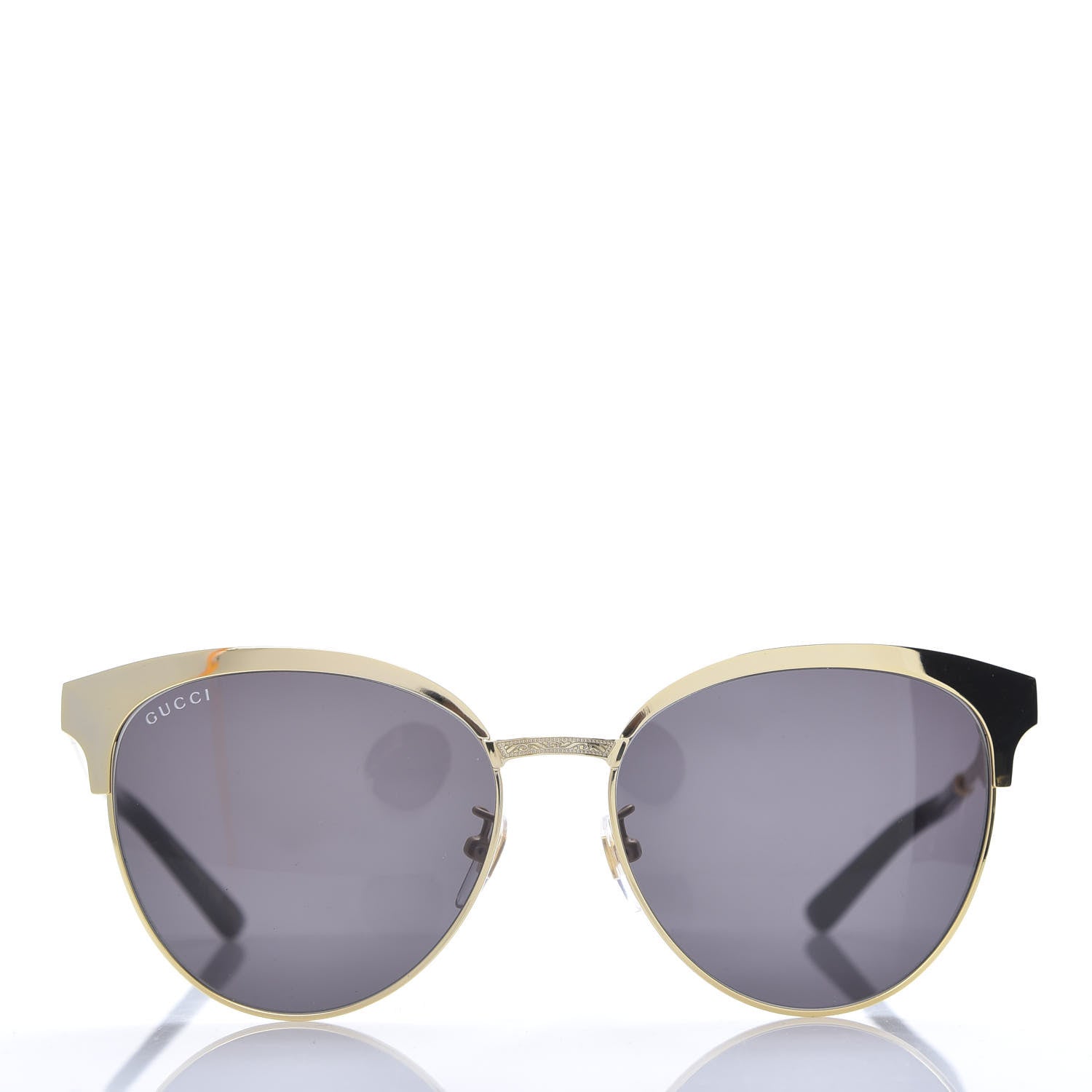 Gucci Round Metal GG0074S Sunglasses Gold 2 of 9
