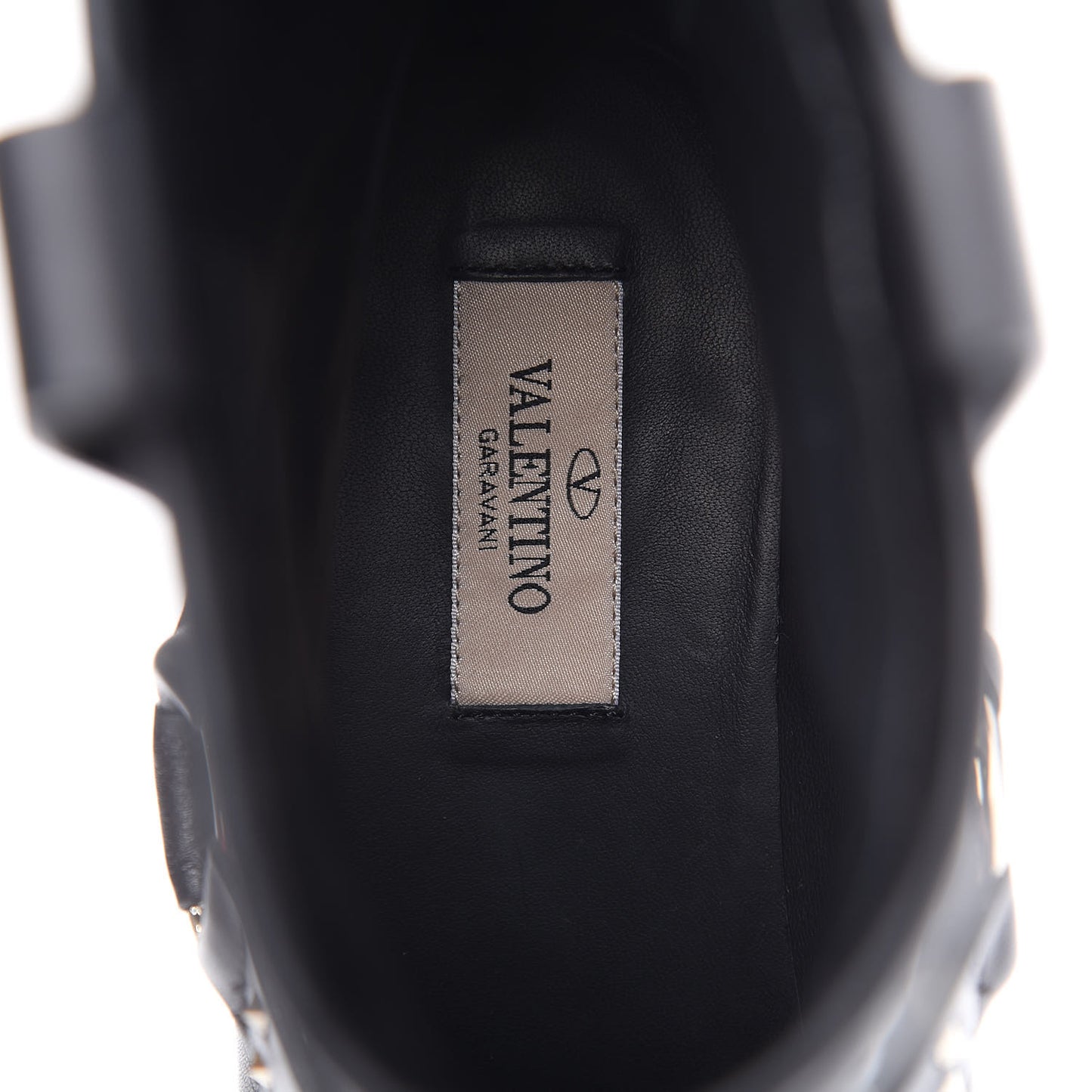 Calfskin Nappa Rockstud Spike 20mm Biker Boots 41 Black