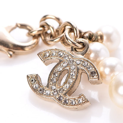 Chanel Crystal Pearl CC Bracelet Gold 4 of 6