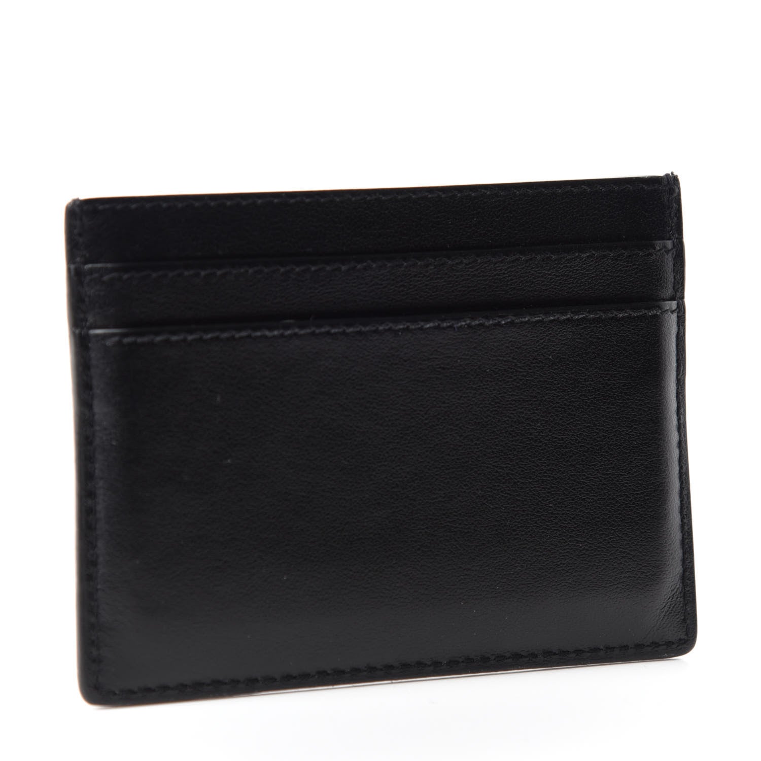 Saint Laurent Calfskin Studded Credit Card Case Black 3 of 7