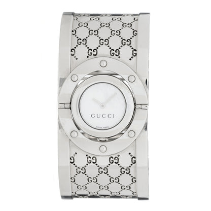 Gucci Stainless Steel Mother of Pearl 33mm Twirl Quartz Watch 1 of 5