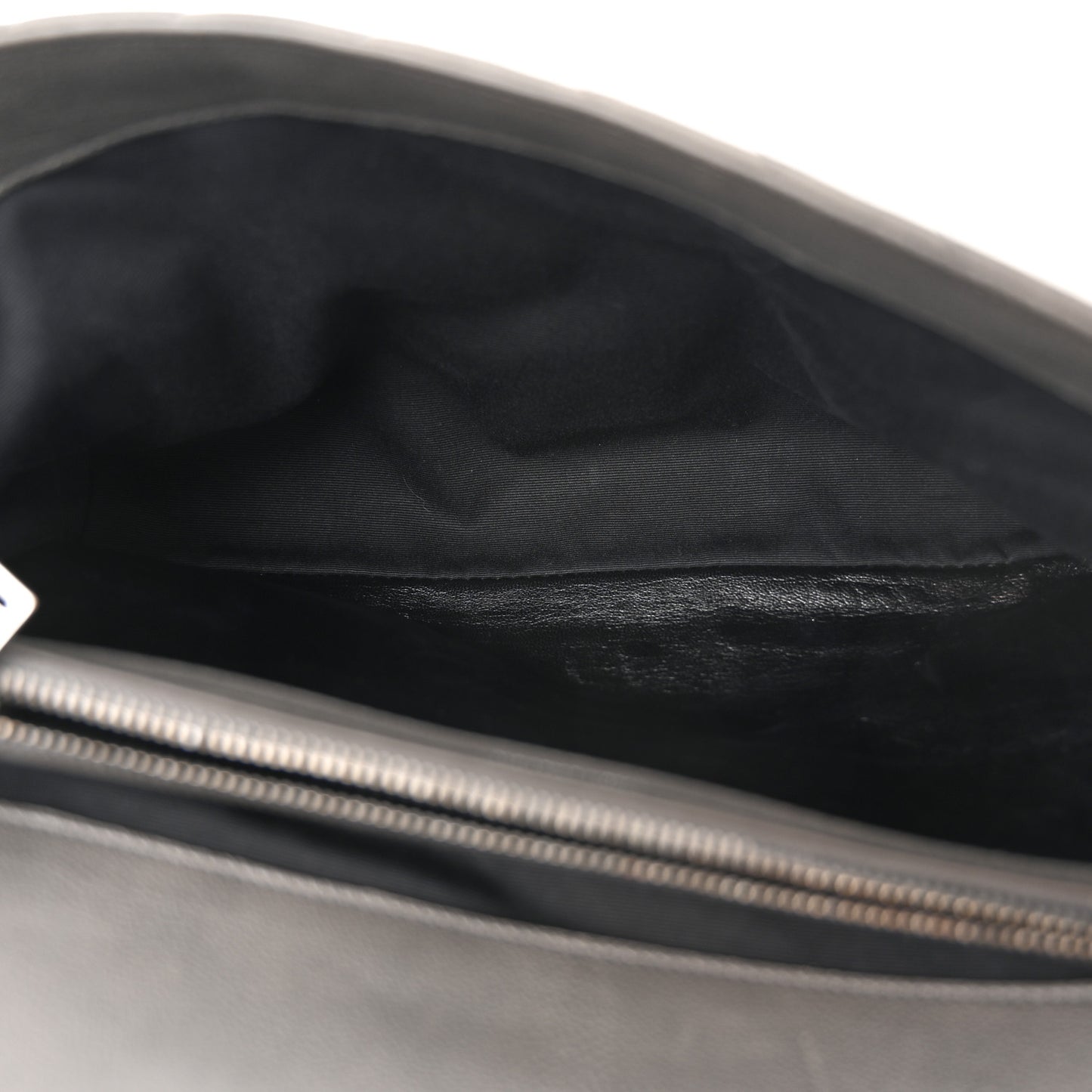 Sheepskin Matelasse Chevron Monogram Large College Satchel Light Coal