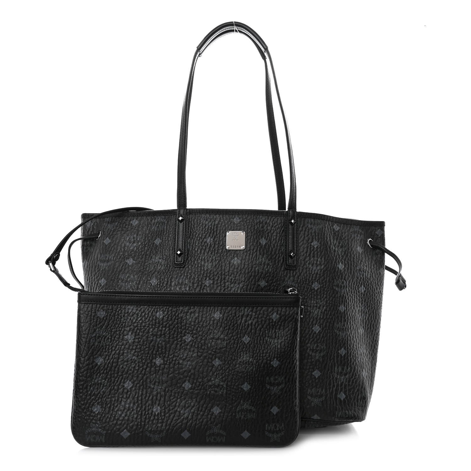 MCM Visetos Medium Liz Reversible Shopper Tote Black 1 of 20