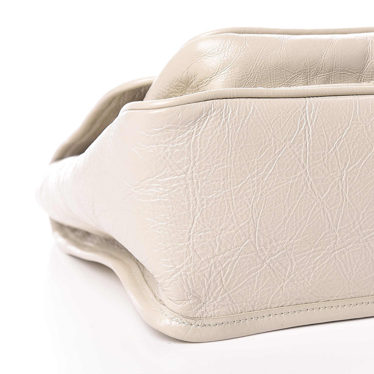Saint Laurent Crinkled Calfskin Matelasse Monogram Medium Niki Chain Satchel Ivory 9 of 10