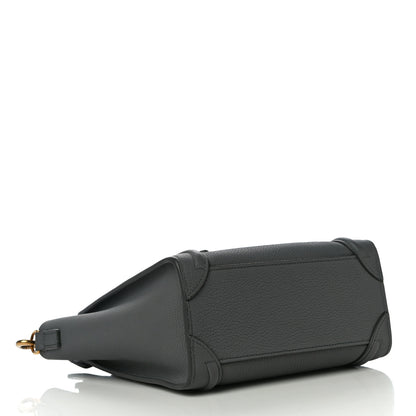 Celine Baby Drummed Calfskin Nano Luggage Kohl 4 of 10