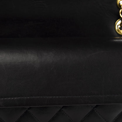 Chanel Lambskin Quilted Medium Double Flap Black 10 of 17
