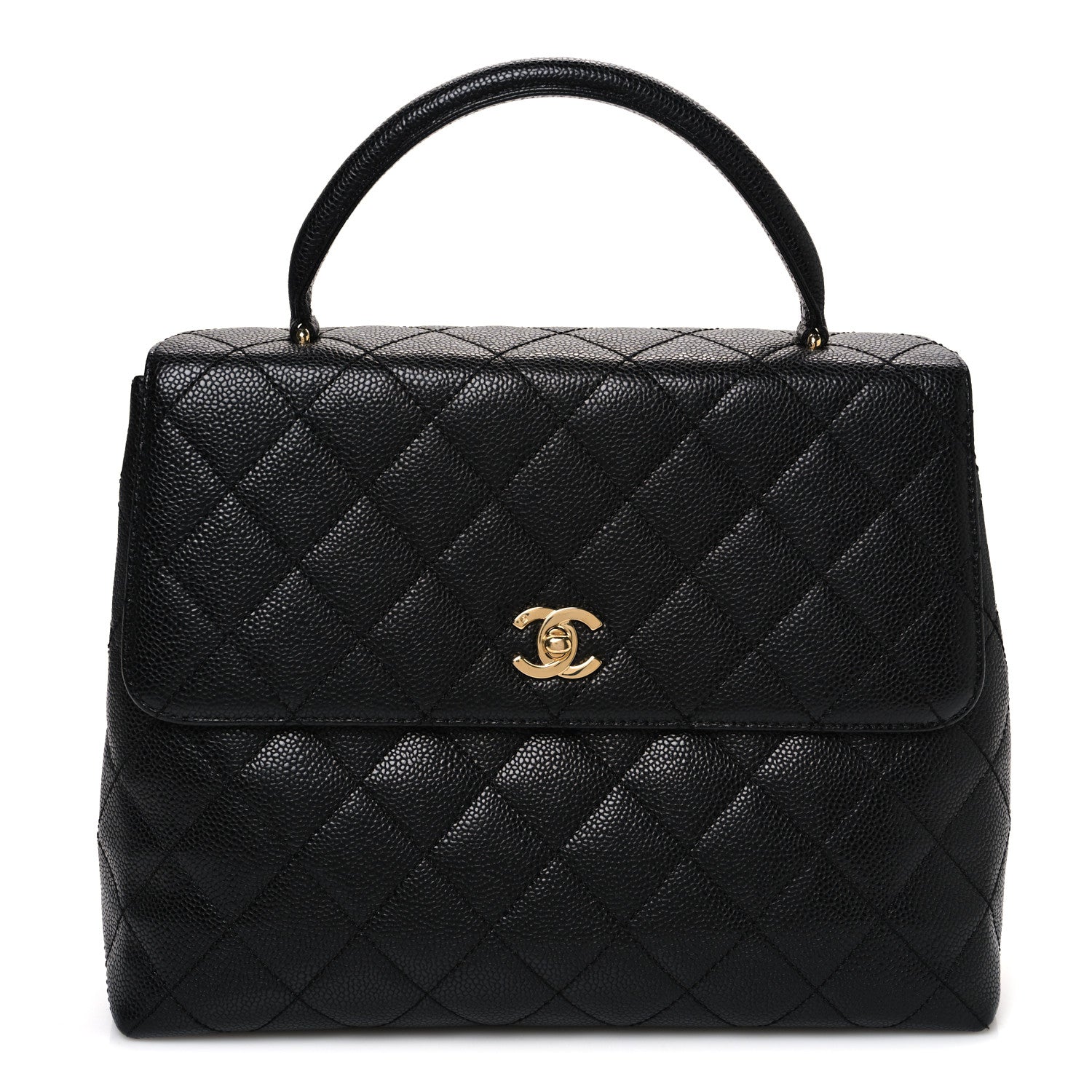Chanel Caviar Quilted Jumbo Kelly Flap Black 1 of 10