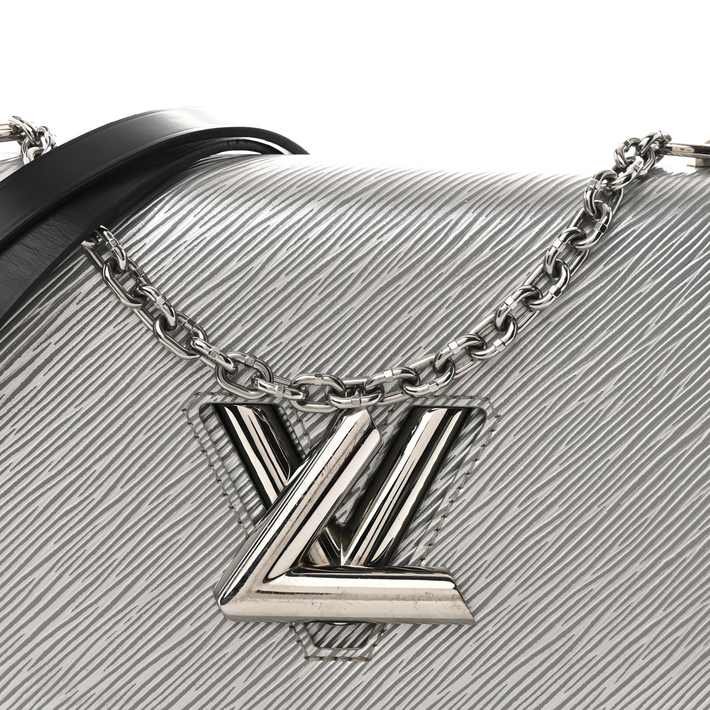 Epi Twist Shoulder Bag MM Argent