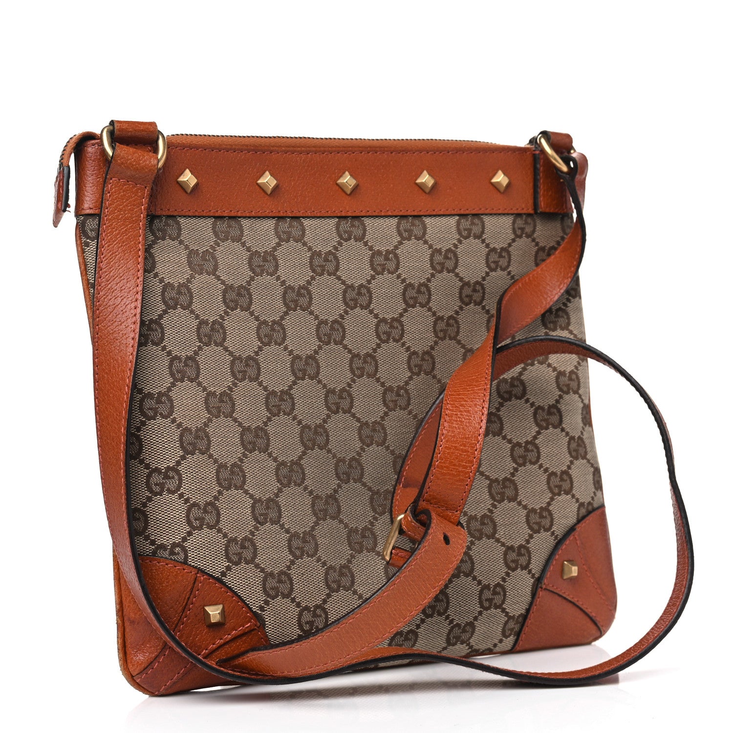 Gucci Monogram Studded Messenger Orange 2 of 14