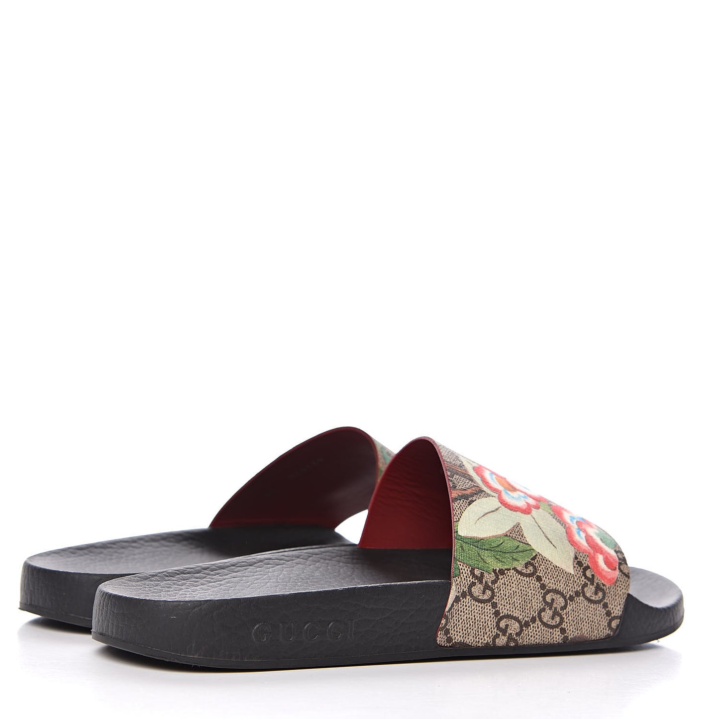 GG Supreme Monogram Tian Womens Slide Sandals 39 Beige Multicolor