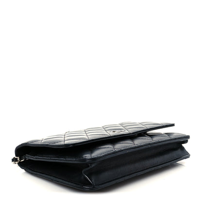 Chanel Lambskin Quilted Wallet On Chain WOC Black 7 of 24