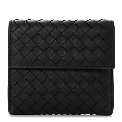 Bottega Veneta Nappa Intrecciato Trifold Wallet Black 1 of 10