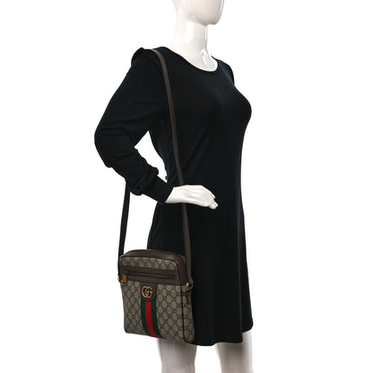 Gucci GG Supreme Monogram Web Small Ophidia Messenger Bag Brown 2 of 9