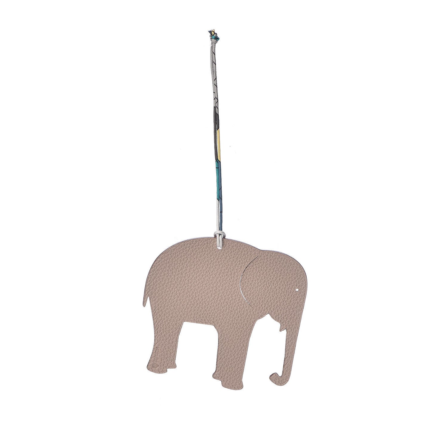 Epsom Togo Petit H Elephant Bag Charm Rose Jaipur Gris Tourterelle