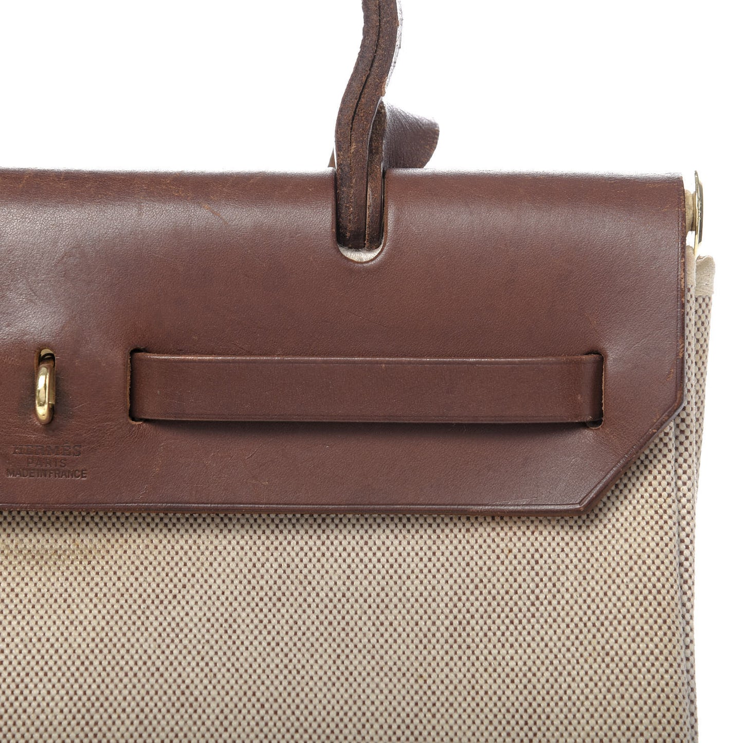 Toile Vache Calfskin Herbag 30 PM Natural