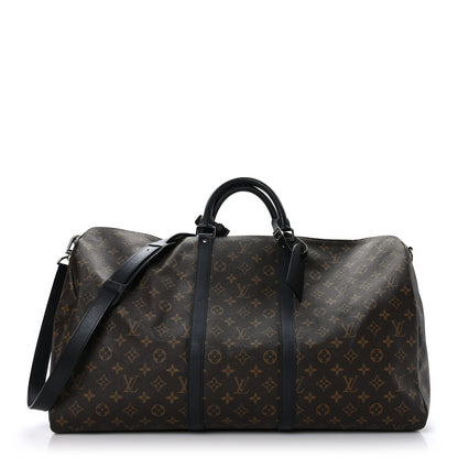 Louis Vuitton Monogram Macassar Keepall Bandouliere 55 1 of 12